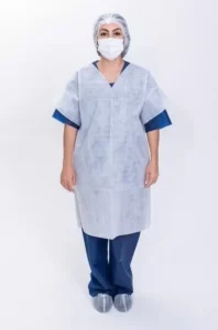 AVENTAL CAMISOLA MANGA CURTA DESCARTÁVEL