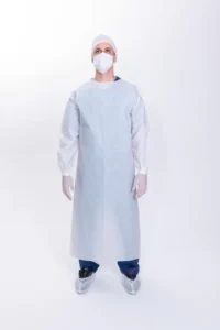 AVENTAL DESCARTÁVEL DE CIRCULAÇÃO E SEGURANÇA IMPERMEÁVEL/EXPURGO